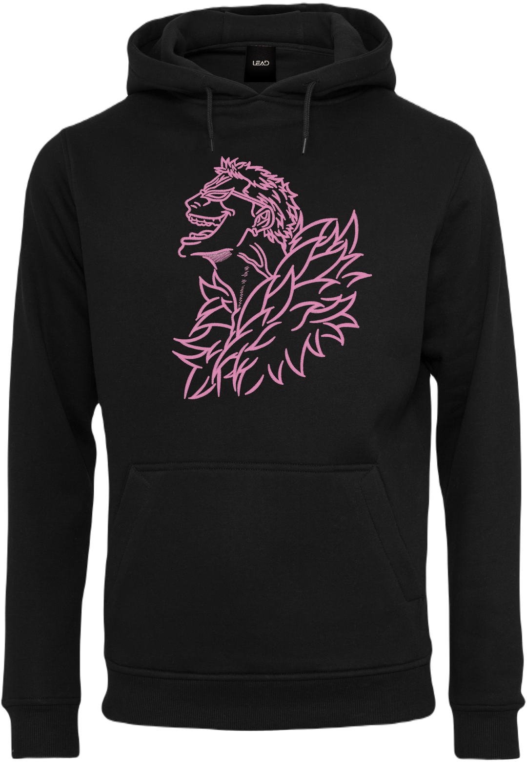 sweat a capuche noir avec un design doflamingo de one piece