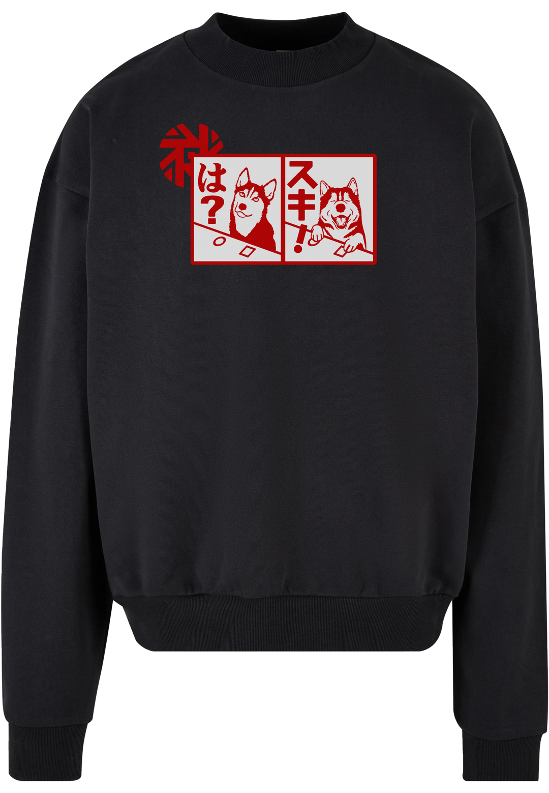 sweatshirt crewneck avec un design husky lead