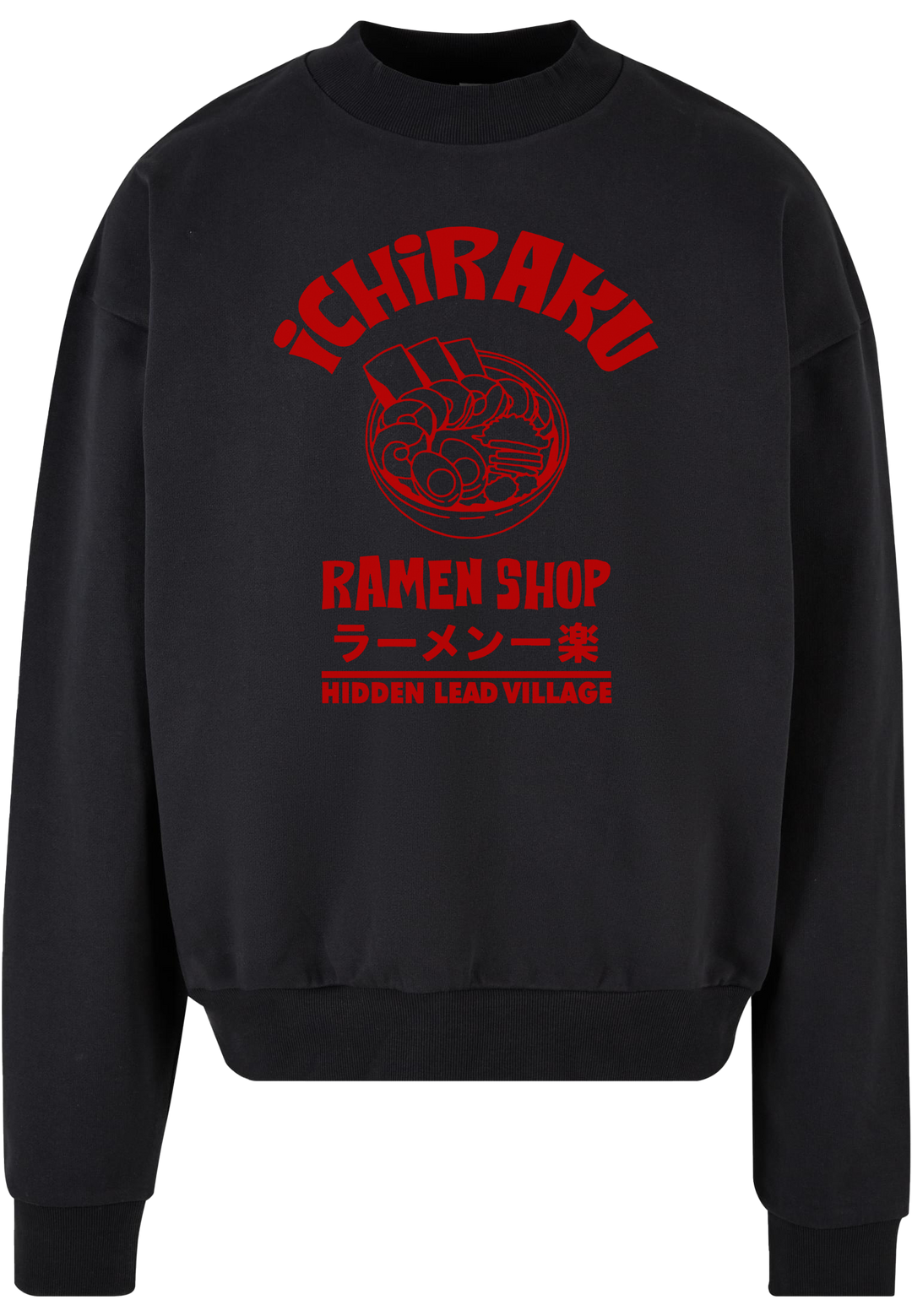 un sweatshirt crewneck avec design ichiraku de naruto