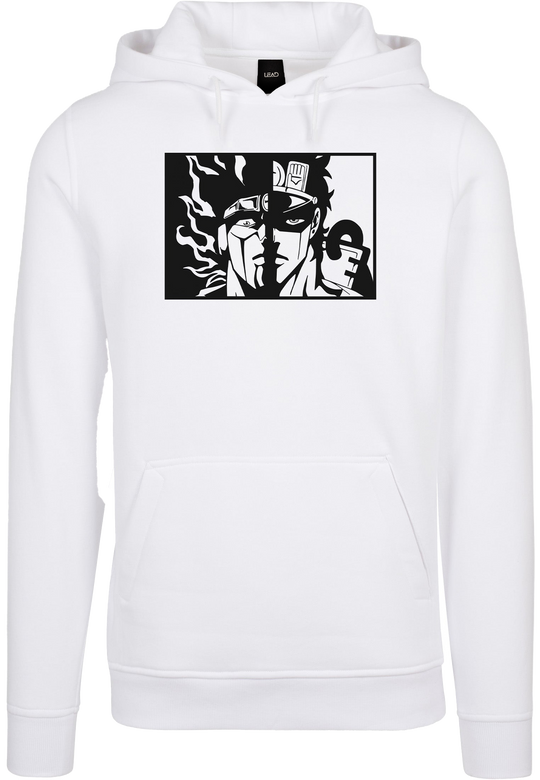 sweat à capuche blanc avec un design jotaro de jojo's bizarre adventures